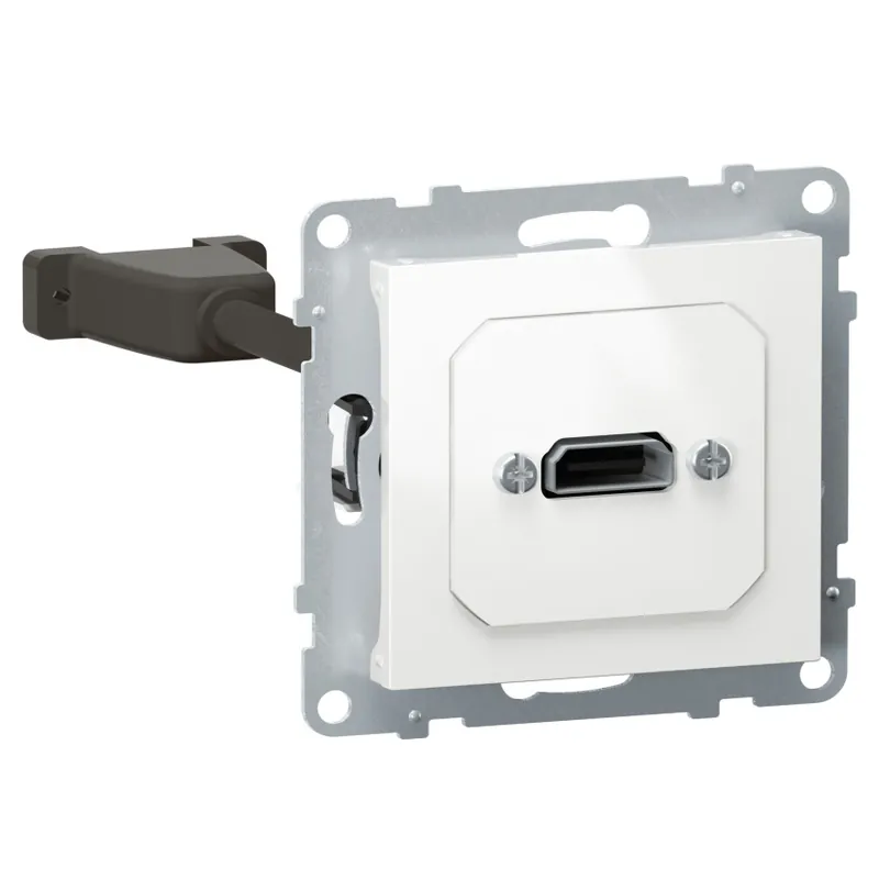 Zásuvka HDMI 2.0 Legrand SUNO 721149 předkonektorovaná a vybavená kabelem o dálce 15cm bílá Sleva