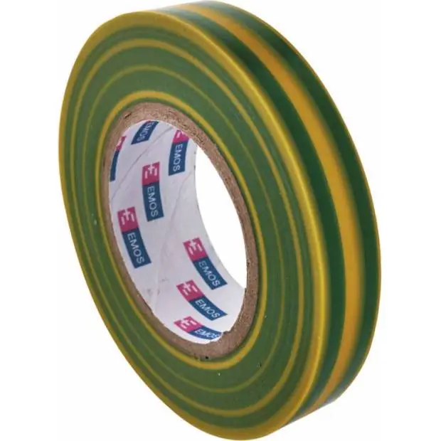 F61515 Izolační páska PVC 15mm / 10m zelenožlutá EMOS Výhodná Nabídka