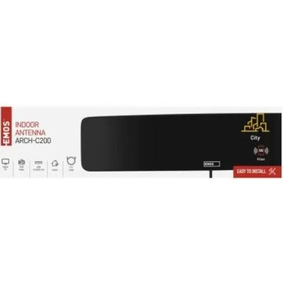 J0703 Anténa pokojová CITY ARCH-C200, DVB-T2, DAB, filtr LTE/4G/5G EMOS Cenový Hit