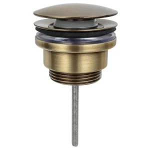 Umyvadlová výpust 5/4“, click-clack, velká zátka, 5-65mm, bronz Vrácení Zdarma