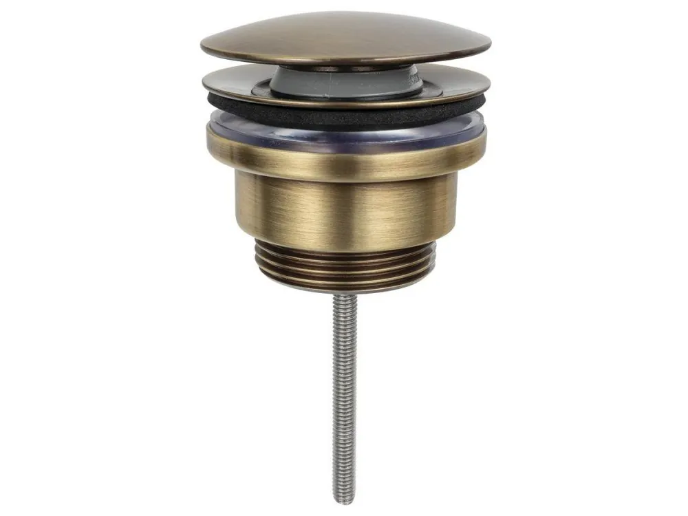 Umyvadlová výpust 5/4“, click-clack, velká zátka, 5-65mm, bronz Vrácení Zdarma