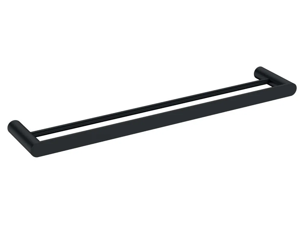 Dvojitý držák ručníků Nostris 600 mm, černá Sezónní Sleva