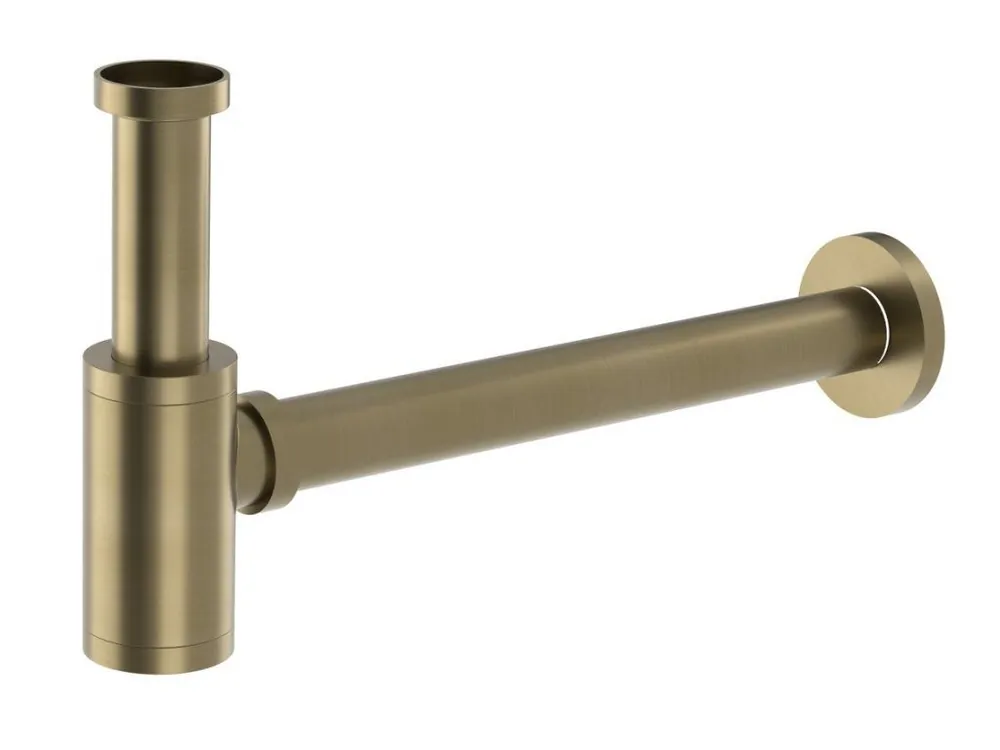 Umyvadlový sifon 5/4", odpad 32mm, kulatý, zlato mat Aktuální