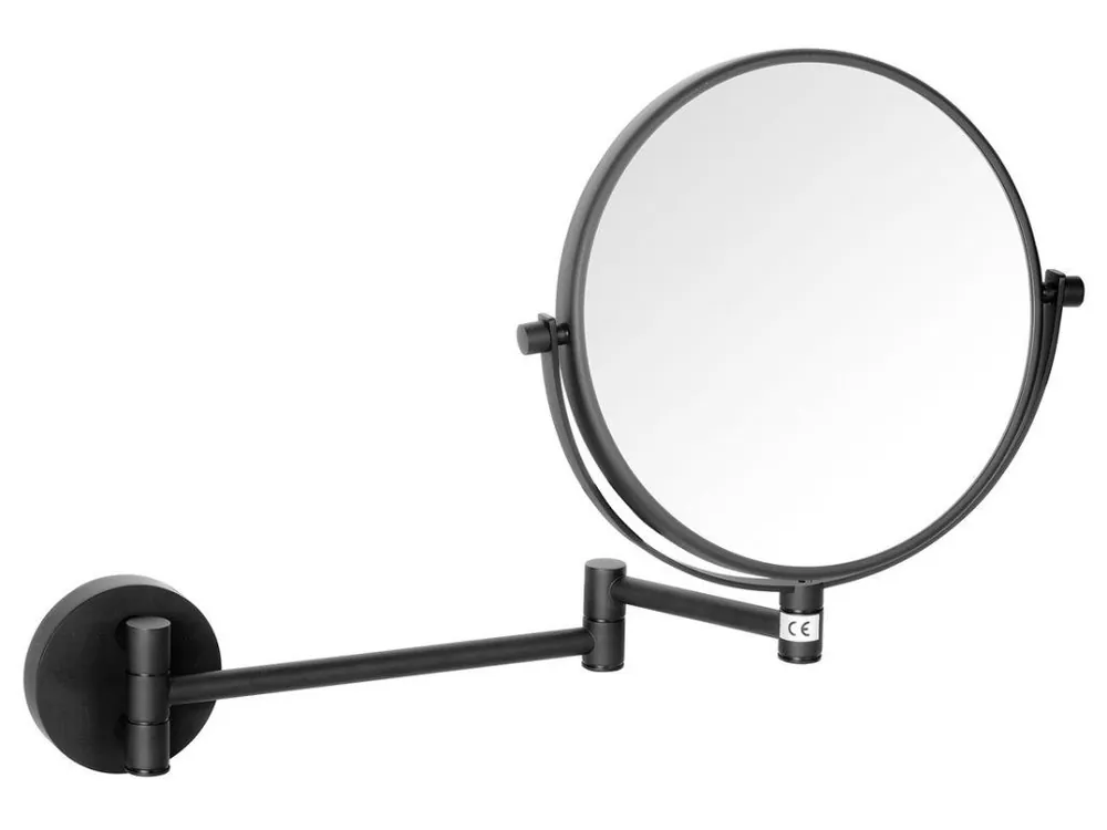 Nejlepší Cena X-ROUND BLACK kosmetické zrcátko závěsné, Ø 200mm, oboustranné, černá mat