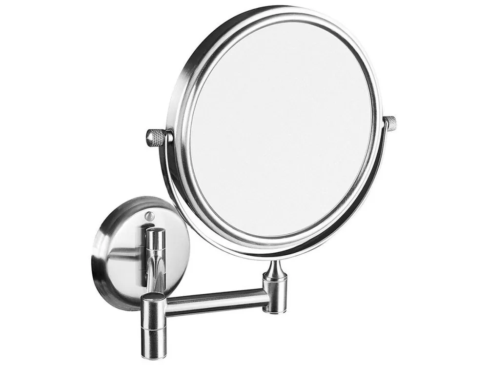 Značkový Kosmetické zrcátko závěsné, Ø 140mm, oboustranné, chrom