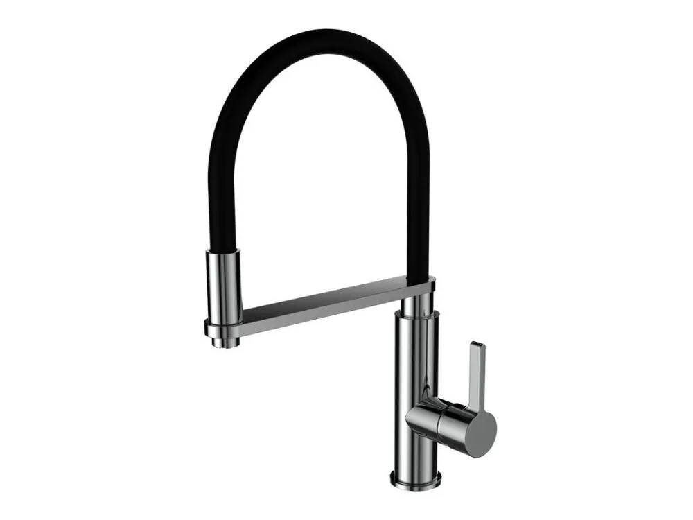 Aquaristo dřezová stojánková baterie s flexi ramínkem GOURMET KI111112, chrom/černá Sezónní Sleva