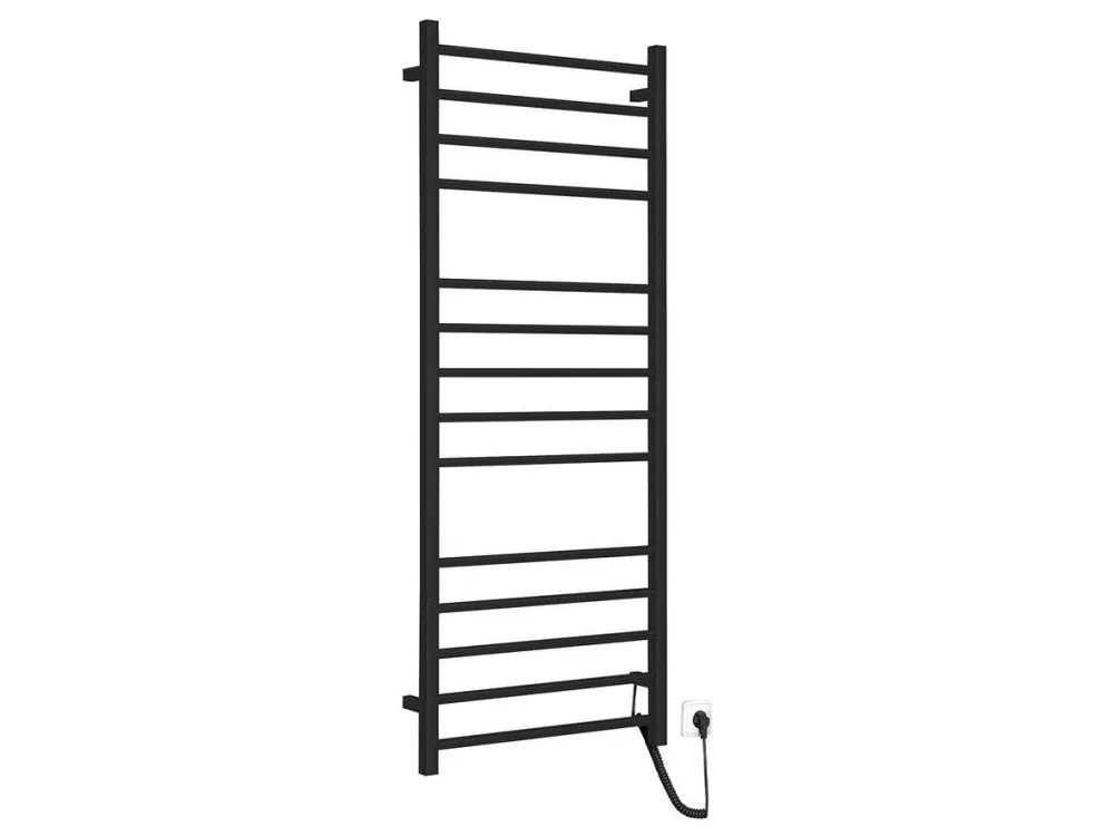 ESKINADO elektrický sušák ručníků, hranatý, 600x1500 mm, 130 W, černá Výhodná Nabídka