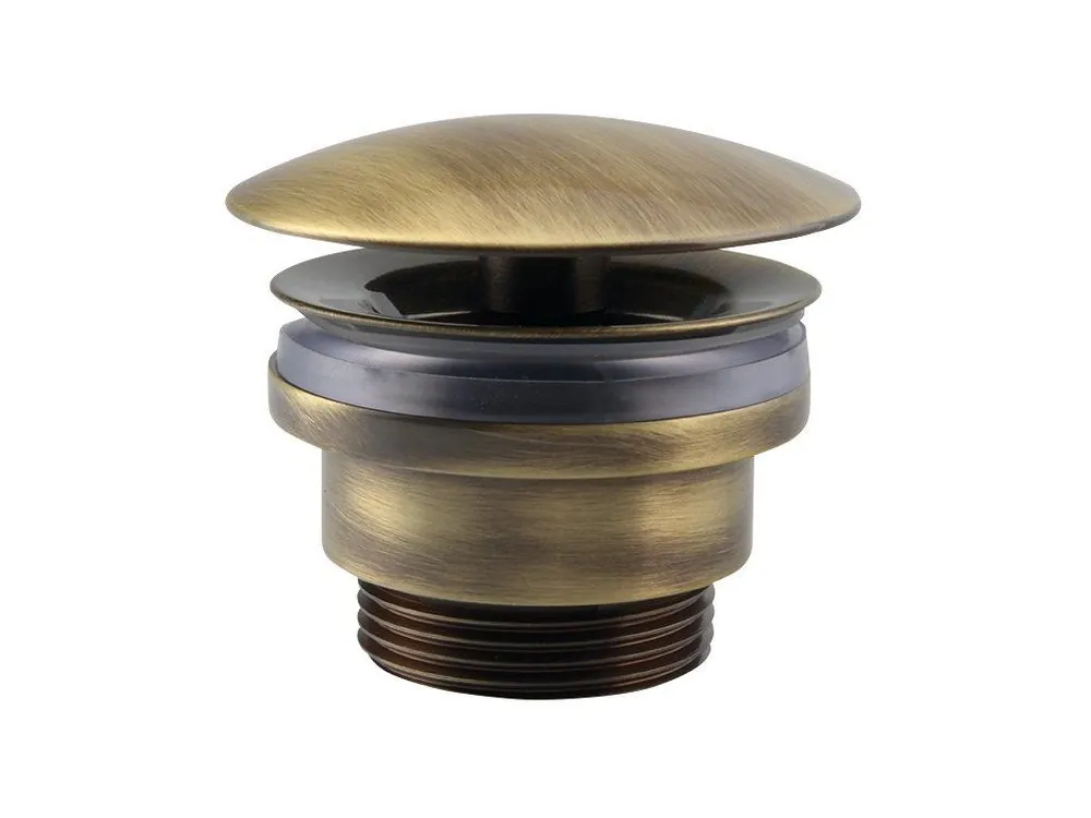 Nakupujte Hned Umyvadlová výpust 5/4“, neuzavíratelná, velká zátka, 5-55mm, bronz