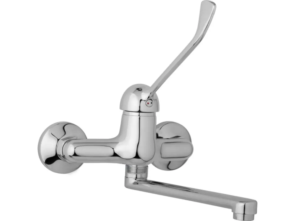 Horká Nabídka Nástěnná dřezová a umyvadlová baterie SLIM, rozteč 150 mm, s lékařskou pákou