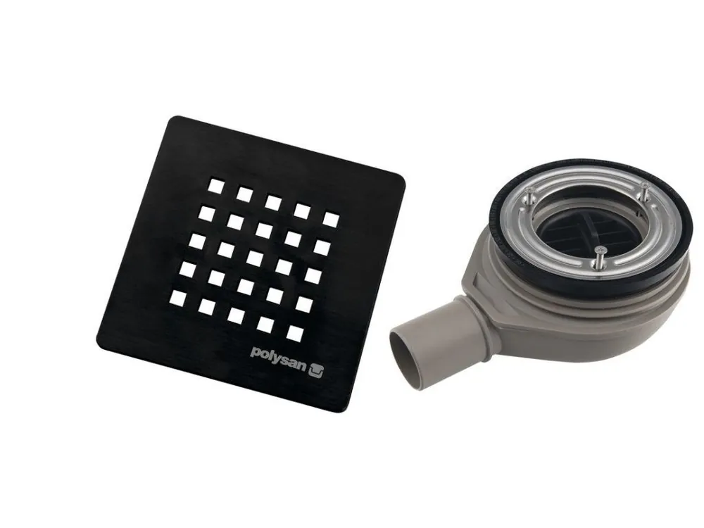 Ihned K Objednání Polysan vaničkový sifon, průměr otvoru 90mm, DN40, TRENECA 84999.21 krytka černá mat