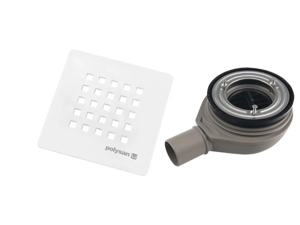 Polysan vaničkový sifon, průměr otvoru 90mm, DN40, TRENECA 84999.10 krytka bílá mat Dokud Zásoby Vydrží
