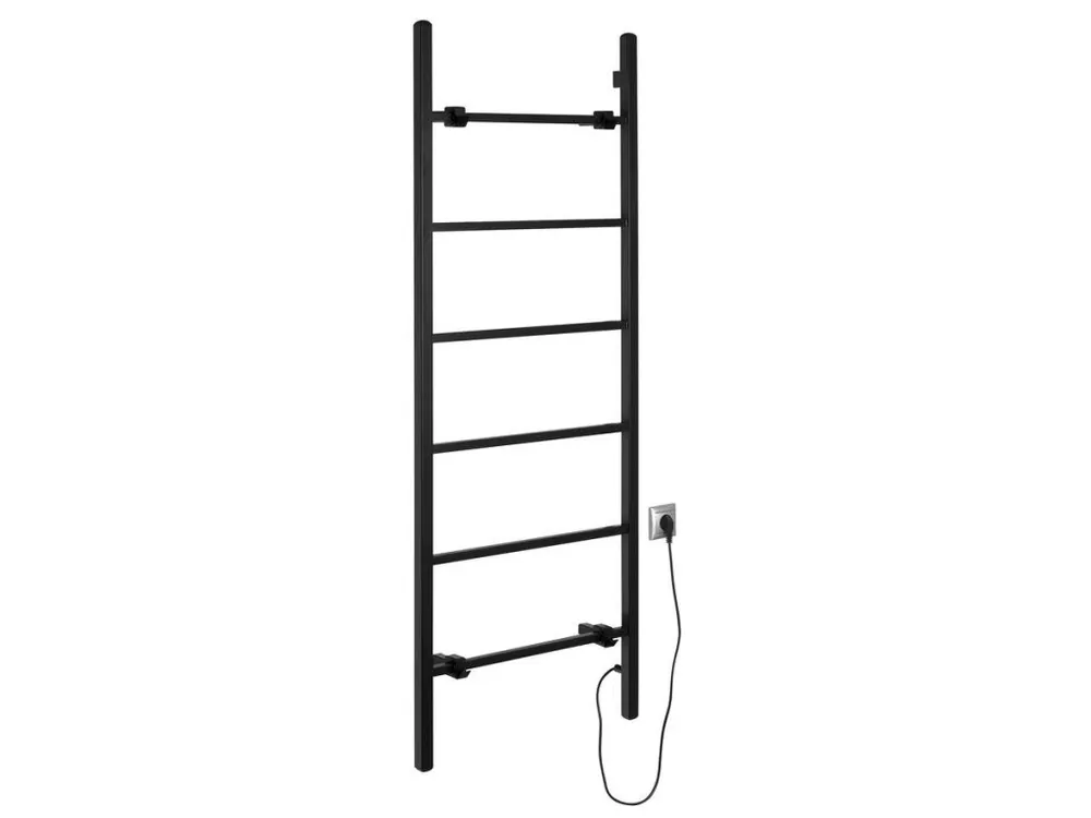 Dokud Zásoby Vydrží Sapho elektrický sušák ručníků, hranatý, 600x1600mm, 160 W, BARBO BB906 černá mat