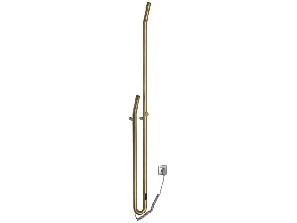 Nejprodávanější Sapho elektrický sušák ručníků s časovačem, 122x1700mm, 45 W, DUOPASSO ER830 zlato mat