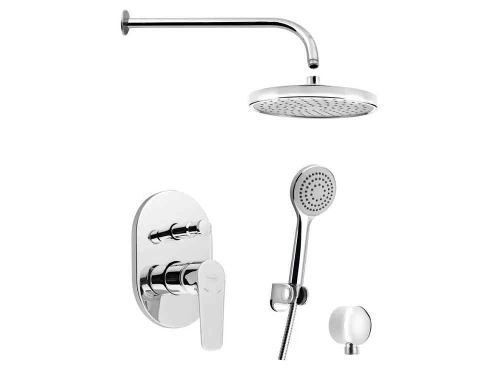 Autentický Aqualine podomítkový sprchový set s pákovou baterií, 2 výstupy LOTTA LT743, chrom