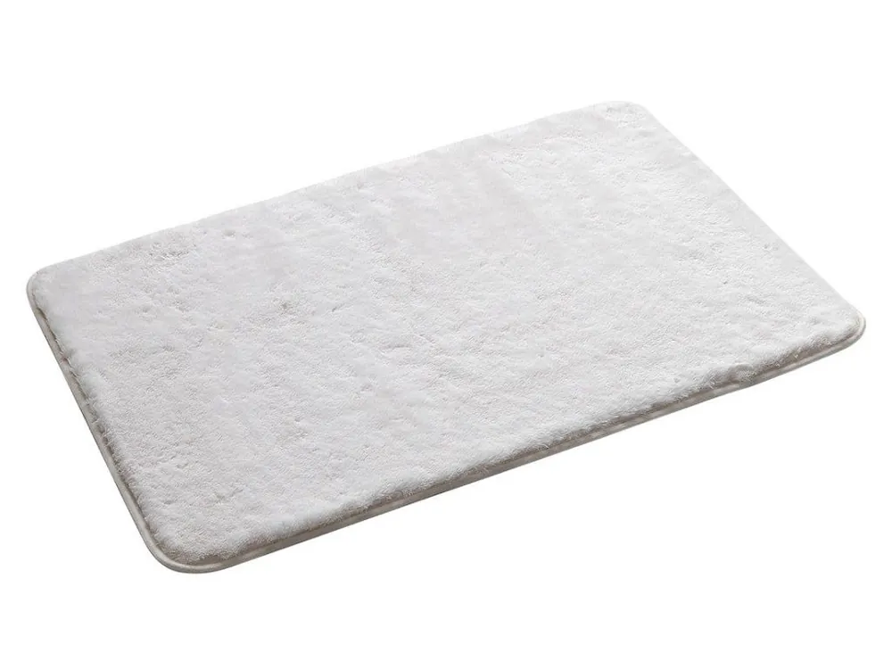 Bezpečná Platba FUZZY koupelnová předložka, 50x80cm, 100% polyester, protiskluz, bílá