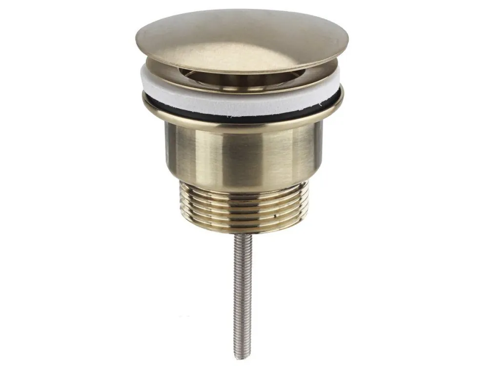 Finální Výprodej Umyvadlová výpust 5/4“, neuzavíratelná, velká krytka, tl.10-55mm, zlato mat