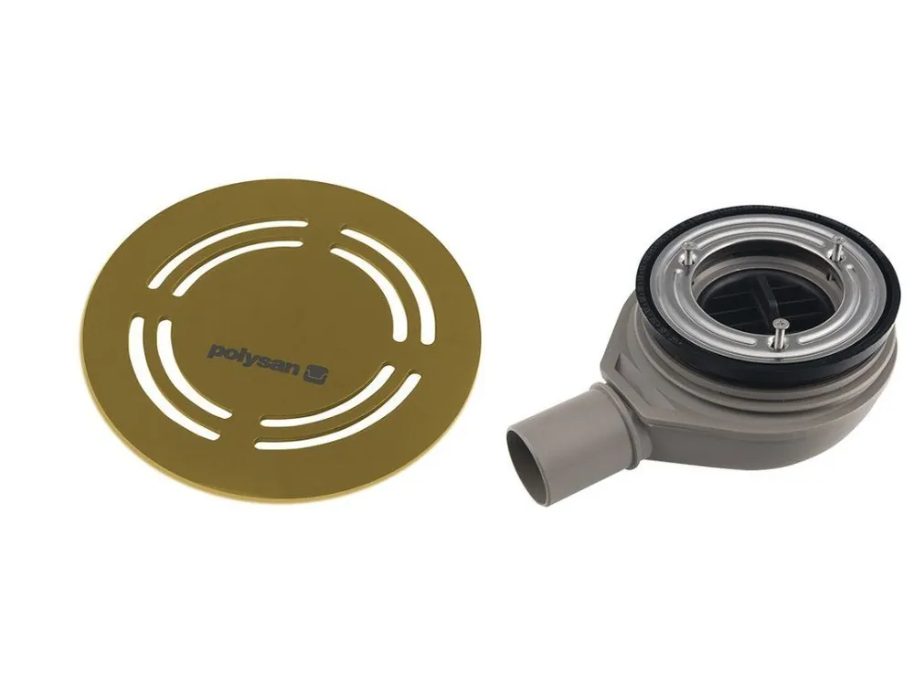 FLEXIA GEBERIT vaničkový sifon, průměr 90mm, DN40, kruhová krytka zlato mat Akční Nabídka