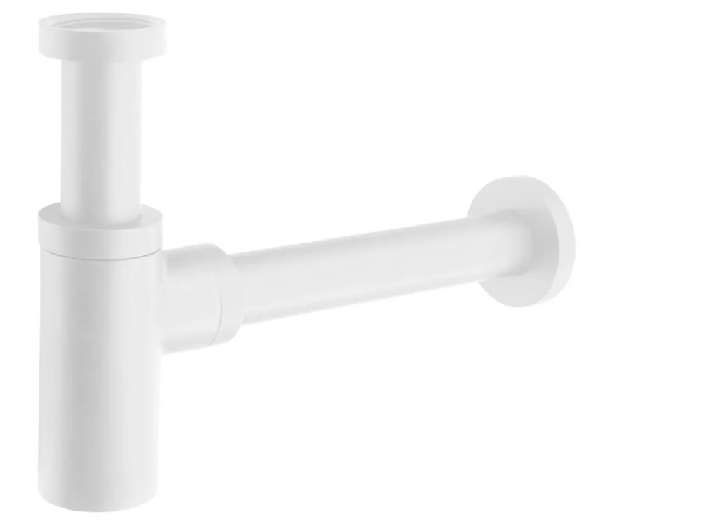 Umyvadlový sifon 5/4", odpad 32 mm, kulatý, bílá mat Autentický