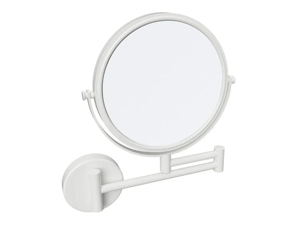 X-ROUND WHITE závěsné kosmetické zrcátko Ø 180mm, bílá Zlevněný
