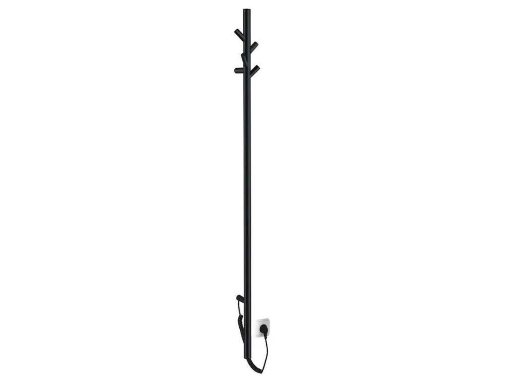 PASADOR elektrický sušák ručníků, kulatý, 150x1500 mm, 30 W, černá mat Speciální Cena