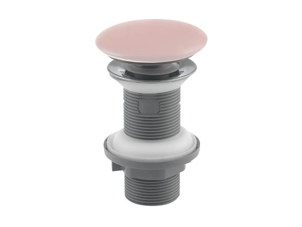 Nejprodávanější Umyvadlová výpust 5/4“, click-clack, keramická zátka, tl.20-70mm, matná růžová Salmon