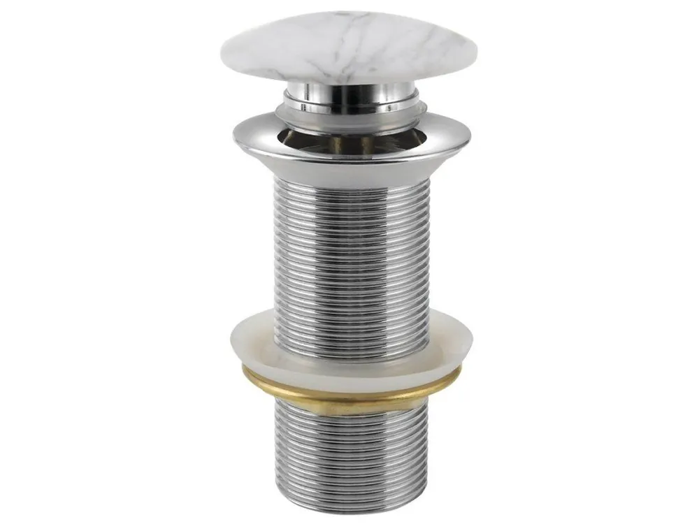 Pouze Dnes BLOK umyvadlová výpust 5/4“, click-clack, zátka bílá carrara, mat