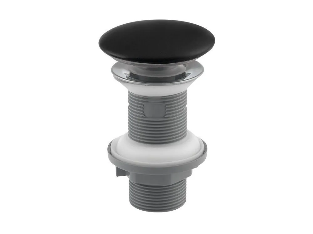 Umyvadlová výpust 5/4“, click-clack, keramická zátka, tl. 20-70 mm, černá mat Ihned K Objednání