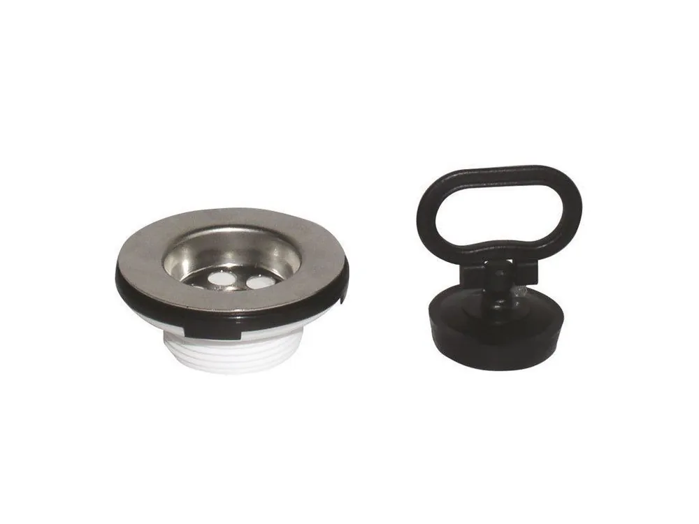 Zlevněný Umyvadlová nerez výpust 5/4", zátka s uchem