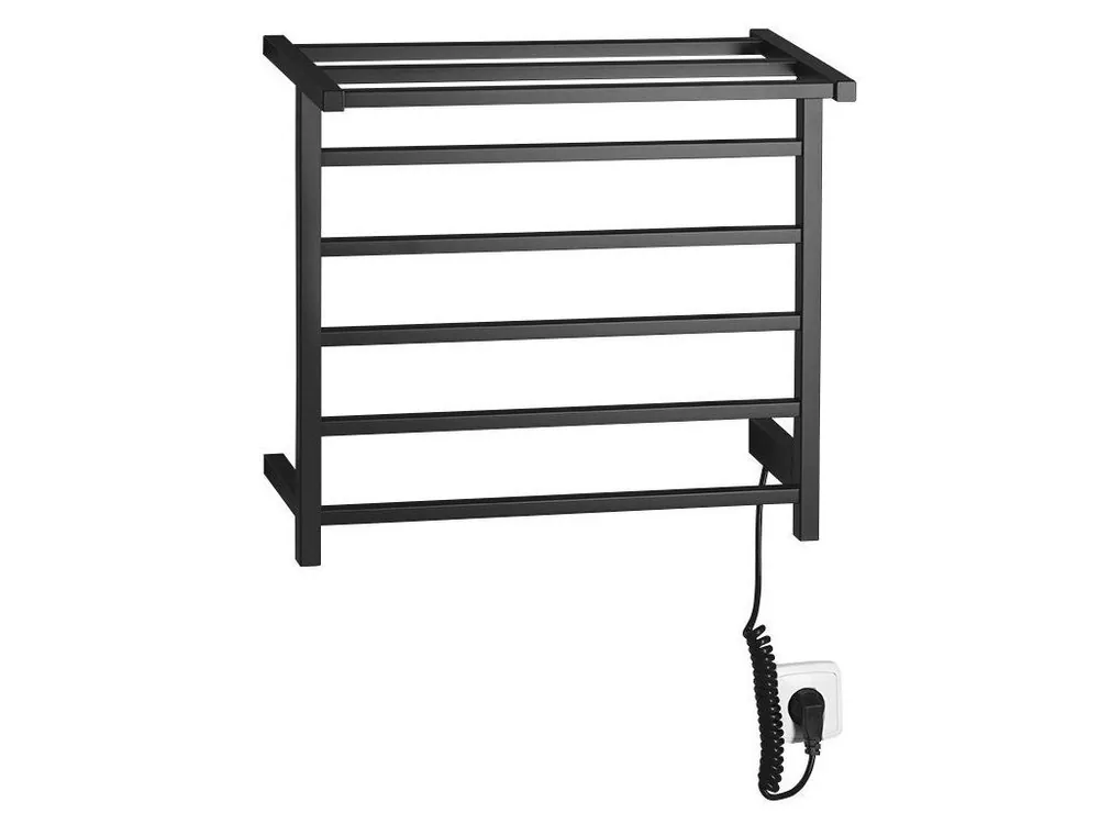 Elzor elektrický sušák ručníků 500x470 mm, 60 W, černá mat Expresní Doručení