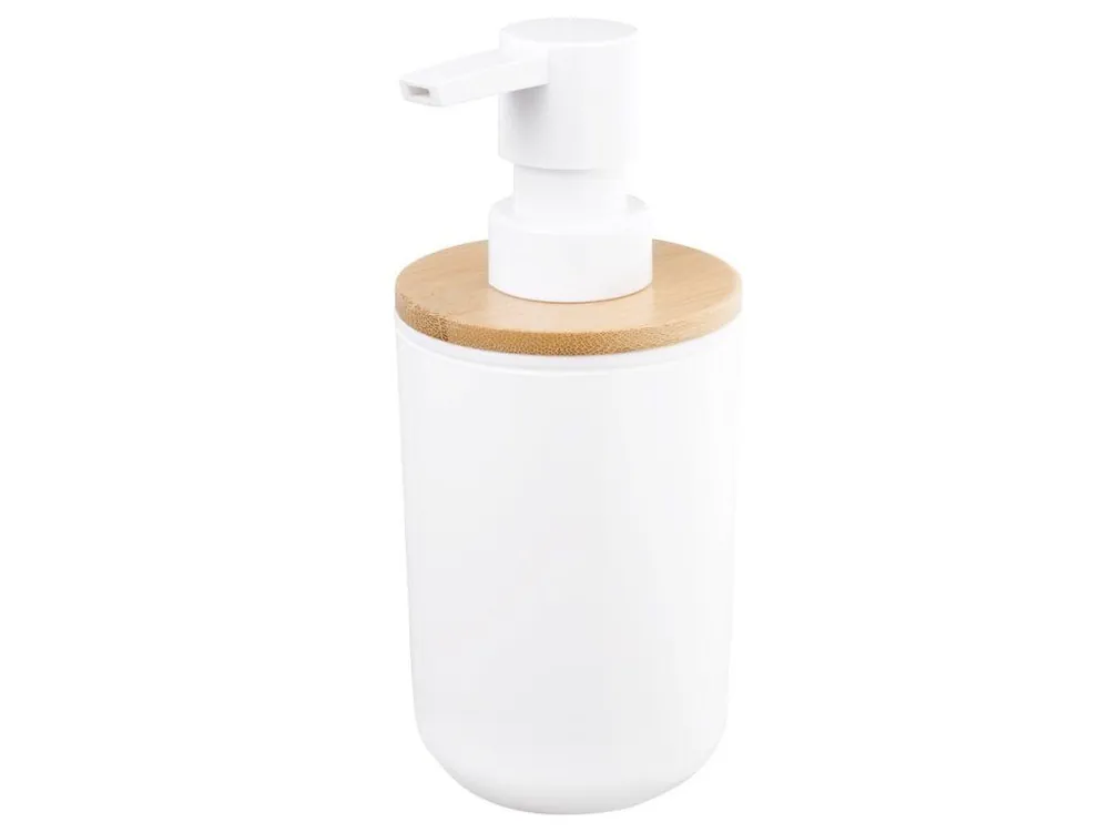 SNOW dávkovač mýdla na postavení 350ml, bílá/bambus Kup Teď