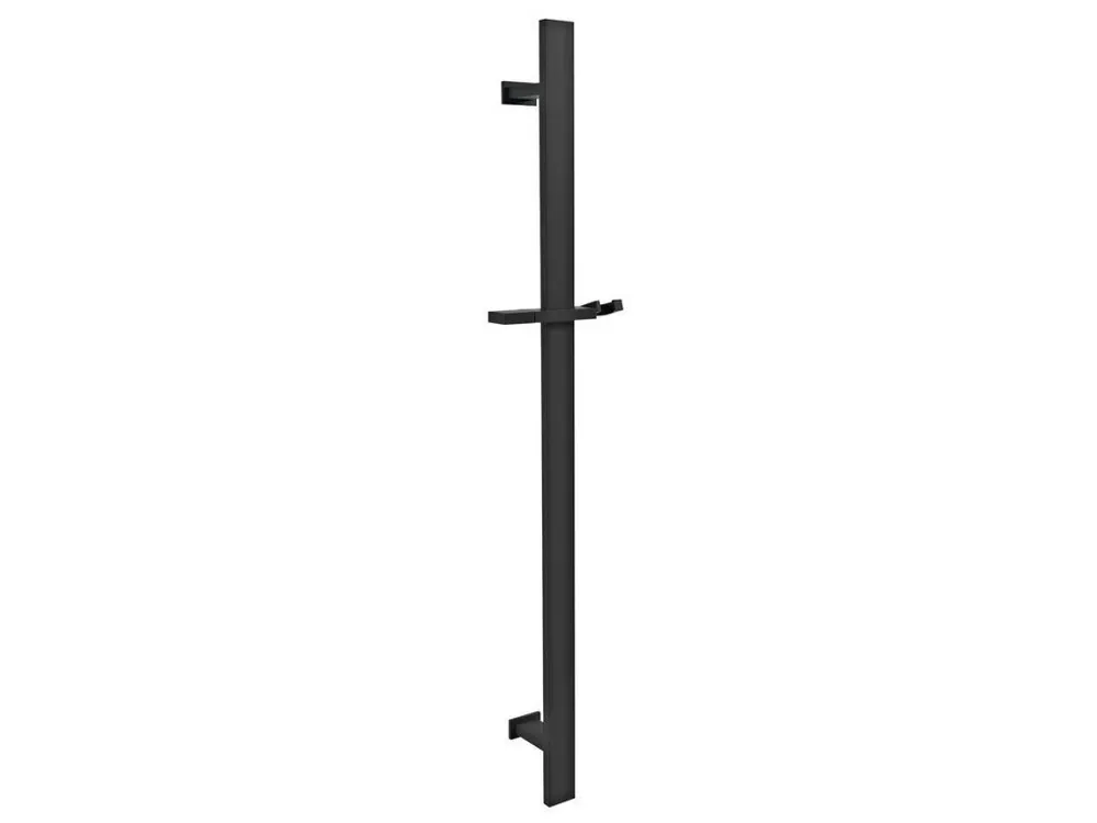 Akční Cena Sprchová tyč, posuvný držák, hranatá, 700 mm, černá mat