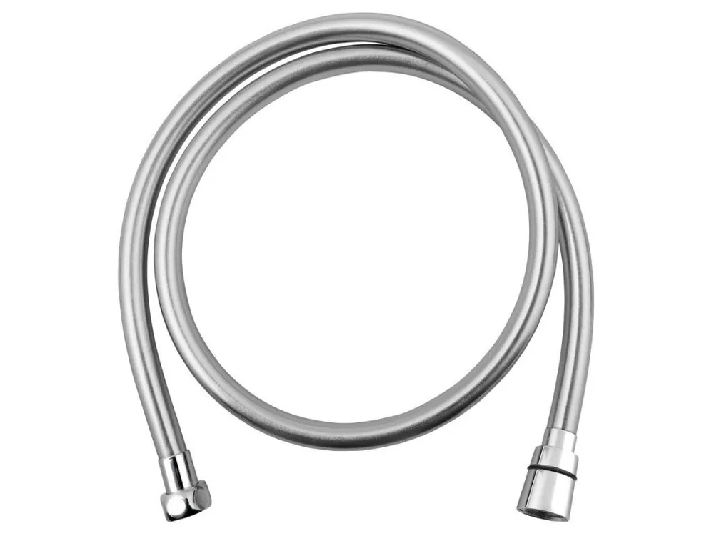 Bezpečná Platba SOFTFLEX hladká sprchová plastová hadice, 100cm, metalická stříbrná/chrom
