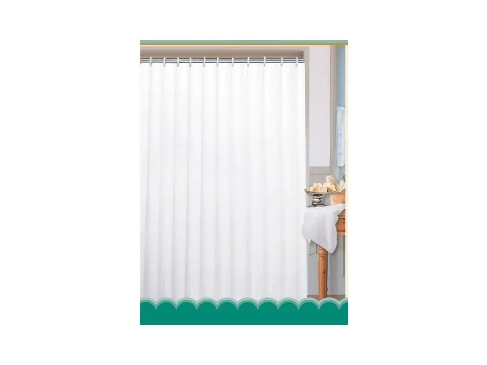 Sprchový závěs 180x180cm, polyester, bílá Vrácení Zdarma
