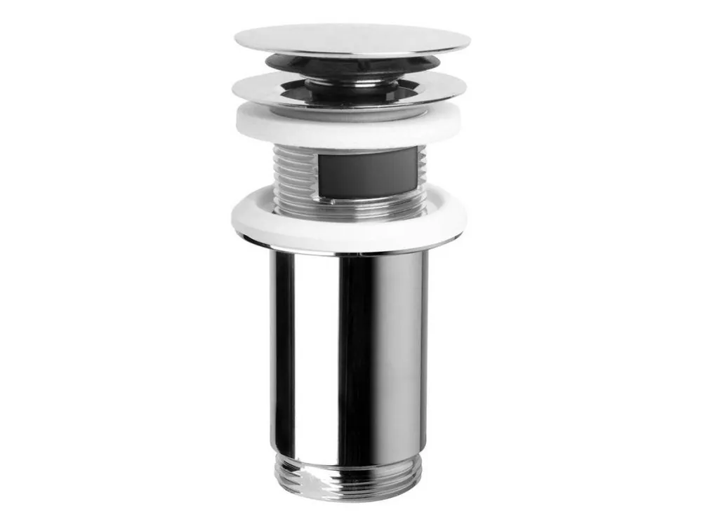 Vrácení Zdarma Umyvadlová výpust 5/4“, click-clack, velká zátka, tl. max 80mm, chrom