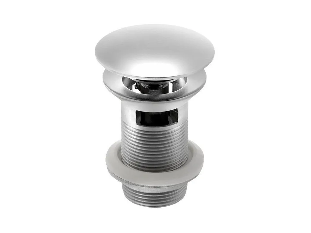 Poslední Šance MINIMAL umyvadlová výpust 5/4“, click clack, velká krytka, nerez mat