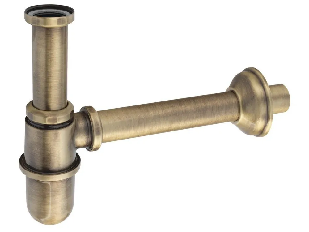 RETRO umyvadlový sifon 5/4", odpad 32 mm, bronz Nízká Cena