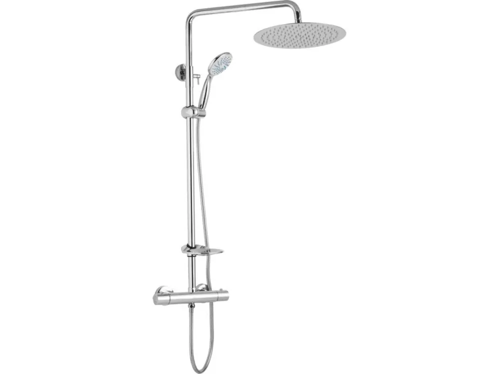 Horká Nabídka Sprchová sestava s termostatickou baterií s dvěma vývody, průměr 20cm, s příslušenstvím