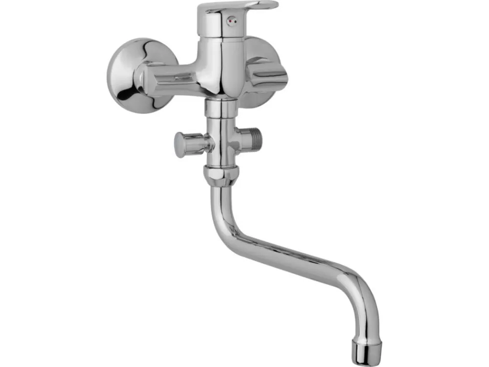 Sleva JB Sanitary nástěnná umyvadlová a sprchová baterie FINERY F10 31 50 rozteč 100 mm, bez příslušenství, trubkové ramínko 300 mm