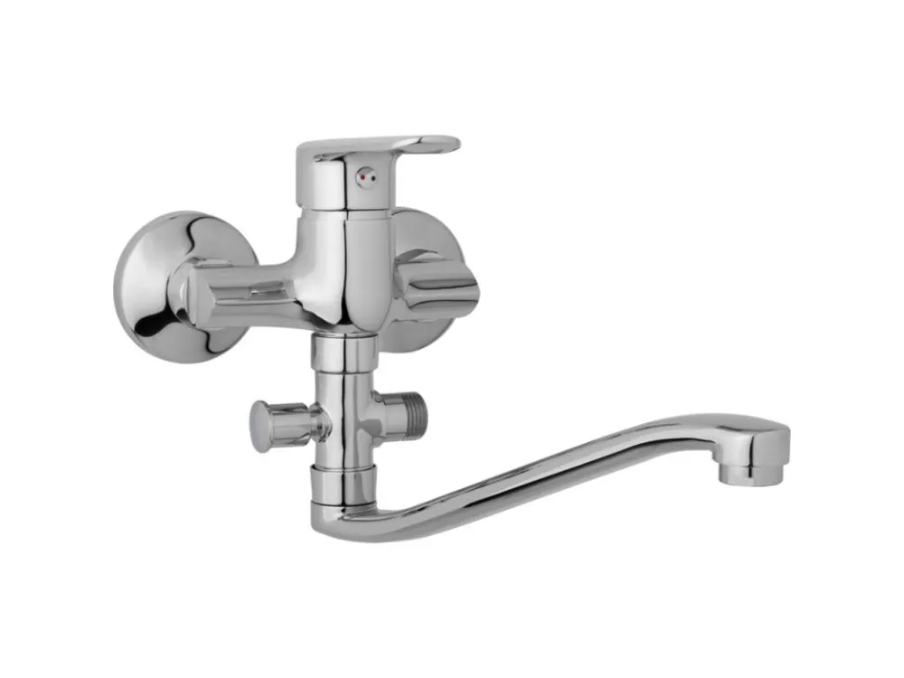 Nakupujte Hned JB Sanitary nástěnná umyvadlová a sprchová baterie FINERY F10 31 40 rozteč 100 mm, bez příslušenství, ramínko 300 mm