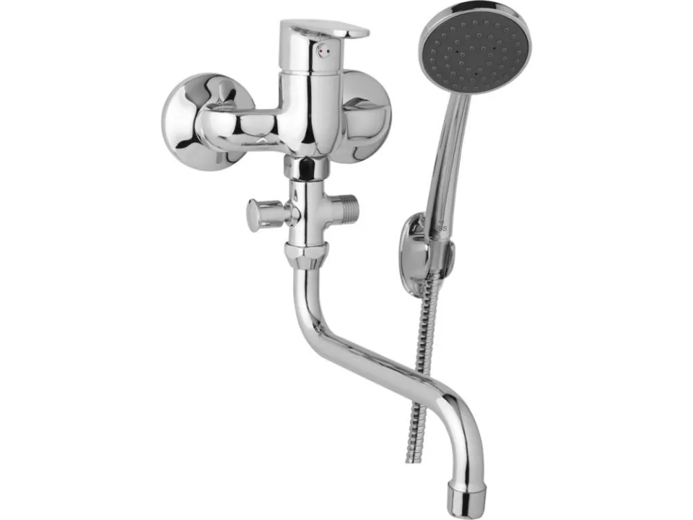 Odeslání Ihned JB Sanitary nástěnná umyvadlová a sprchová baterie TIRA D10 31 31 rozteč 100 mm s příslušenstvím, trubkové ramínko 200 mm