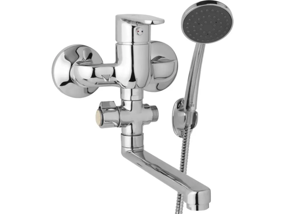 Super Cena JB Sanitary nástěnná umyvadlová a sprchová baterie TIRA D10 32 01 rozteč 100 mm, otočný přepínač, s příslušenstvím, ramínko 200 mm
