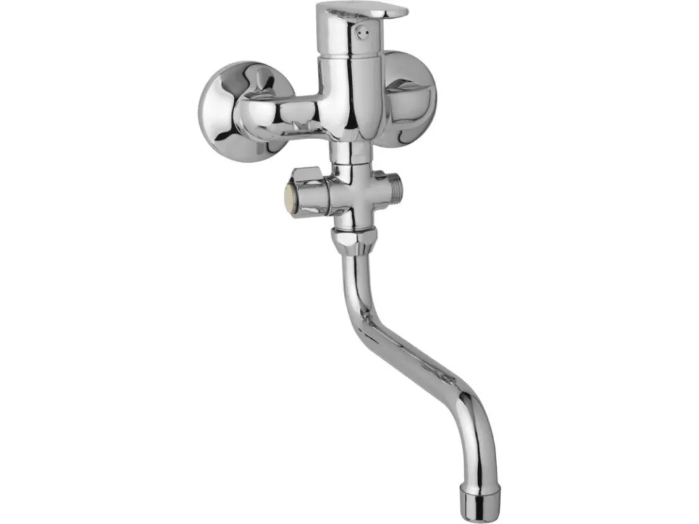 Nakupujte Hned JB Sanitary nástěnná umyvadlová a sprchová baterie TIRA D10 32 30 rozteč 100 mm, otočný přepínač,bez příslušenství, trubkové ramínko 200 mm