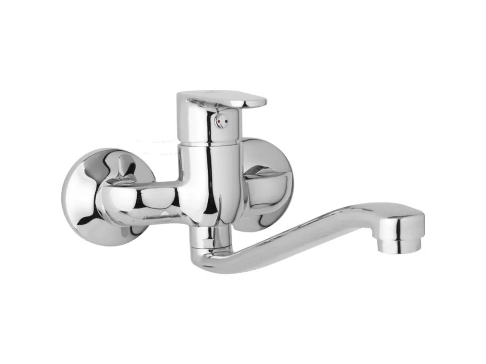 JB Sanitary nástěnná dřezová a umyvadlová baterie TIRA D10 30 40 rozteč 100 mm, S ramínko 300 mm Cenová Bomba