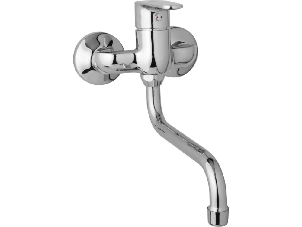 JB Sanitary nástěnná dřezová a umyvadlová baterie TIRA D10 30 30 rozteč 100 mm, trubkové ramínko 200 mm Nová Kolekce
