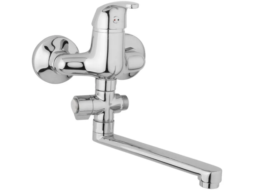 JB Sanitary umyvadlová a sprchová baterie bez příslušenství 100 mm SLIM A10 32 10, otočný přepínač, ramínko 300 mm, chrom Originální
