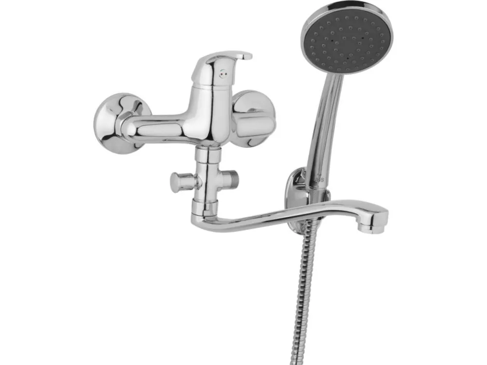 JB Sanitary nástěnná umyvadlová a sprchová baterie SLIM A10 36 21 rozteč 150 mm, s příslušenstvím, S ramínko 250 mm Značkový