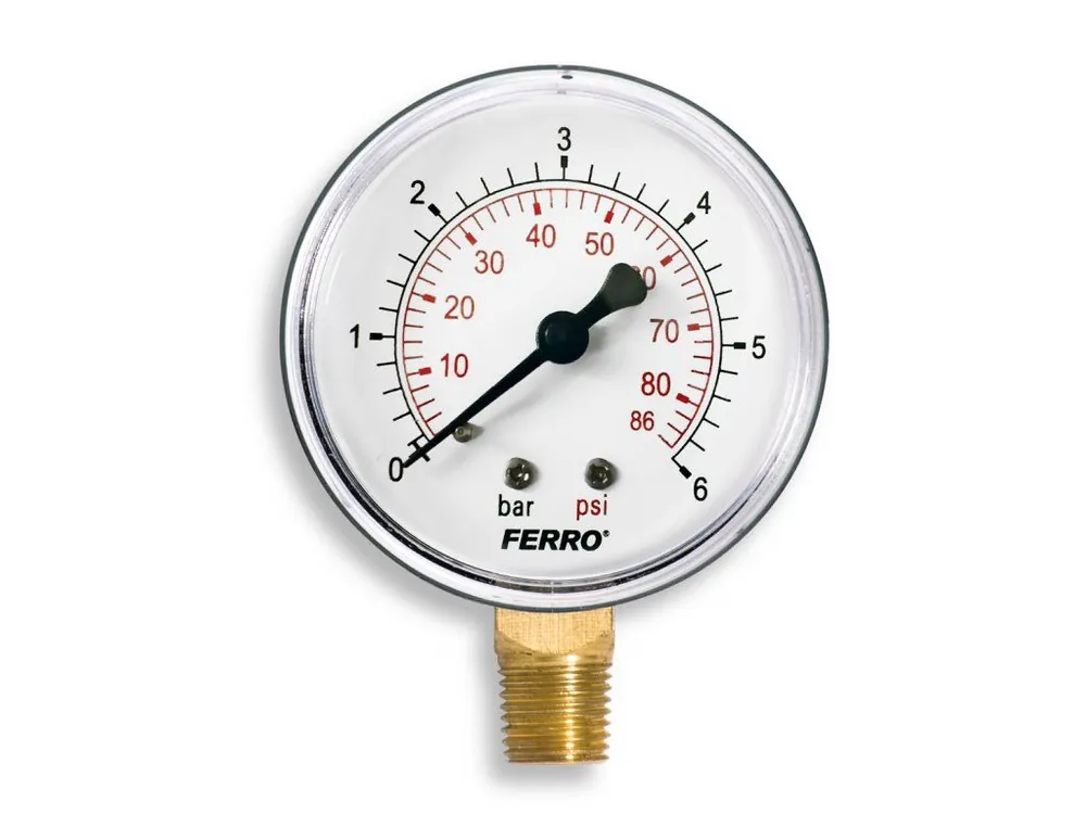 Manometr 63mm 1/4" Radiální 0-6 bar Víkendová Akce