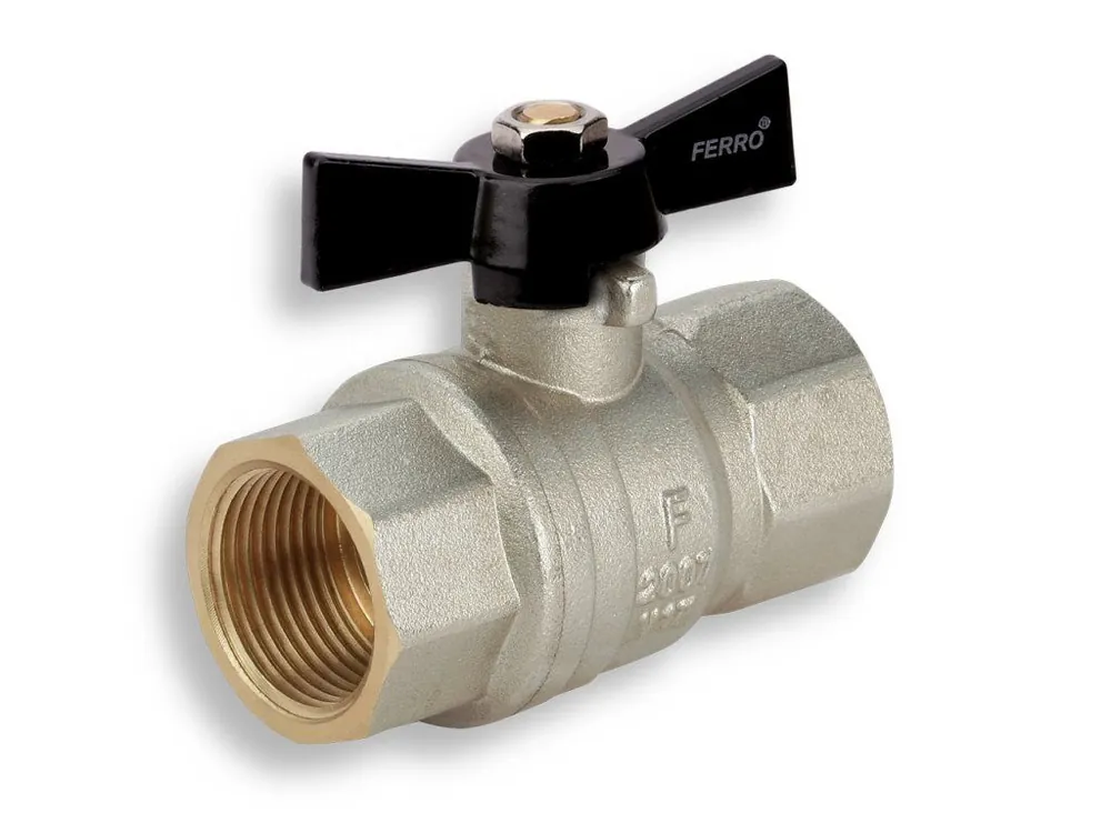 Luxusní kulový plnoprůtočný kohout - motýlek MM 3/4" Autentický