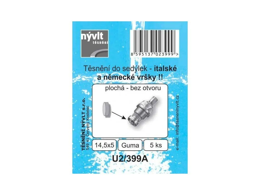 Finální Výprodej SADA - těsnění sedel vršků italských a německých baterií ploché - U2/399A