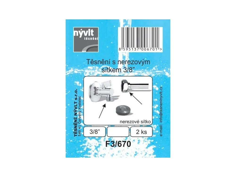 Horká Nabídka SADA - těsnění s nerezovým sítkem 3/8" - F3/670
